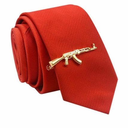 Super Cool Copper Alloy AK47 Machine Gun Tie Clip Necktie Pin Shirt Accessories