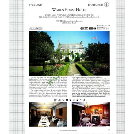 Warren House Hotel Bamburgh Laverack / Downrew House Barnstaple Byrne - 2001