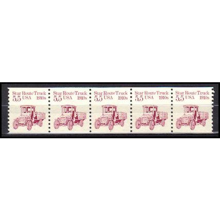 2125 5.5c Star Route Truck Very Fine MNH Dry Gum PNC 1/5 X0396