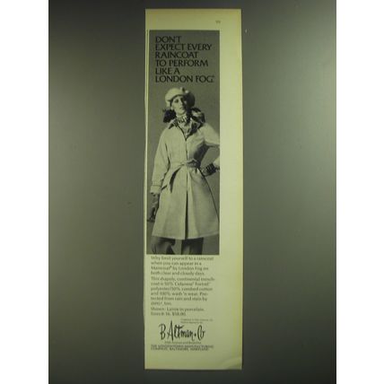 1974 B. Altman & Co. London Fog Maincoat Advertisement - Don't expect