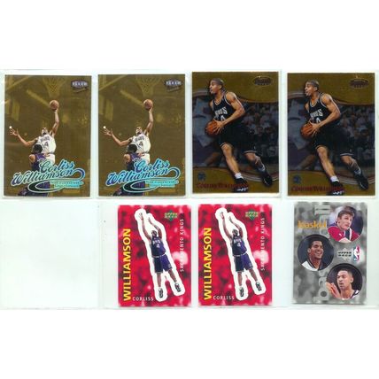 Corliss Williamson 10x card lot incl Inserts, Stickers