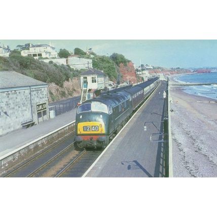 Warship Class D854 Tiger Train To Falmouth Railway Station Postcard