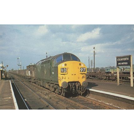 Class 37 Train D6782 at Stainforth & Hatfield Railway Station Postcard