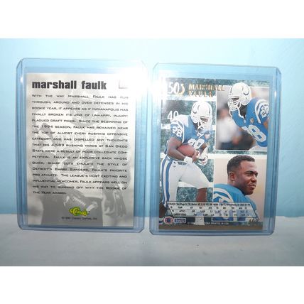 1994 Classic MARSHALL FAULK (Colts) 4 Sport Rookie card #BC1
