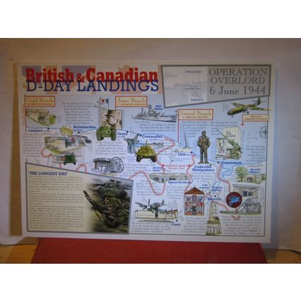 BRITISH & CANADIAN D-DAY LANDINGS, WW2, 6 June, 1944 unused postcard #