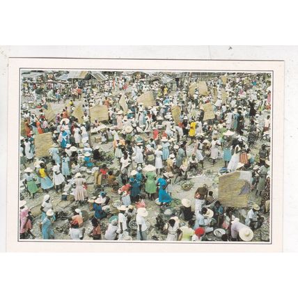 Scene de Marche Haiti Postcard unused VGC