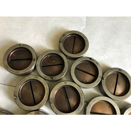LOT 19 MATE .219X2.375 RECTANGULAR TURRET PUNCH SLUG FREE DIES,3-1/2" O.D.,AB
