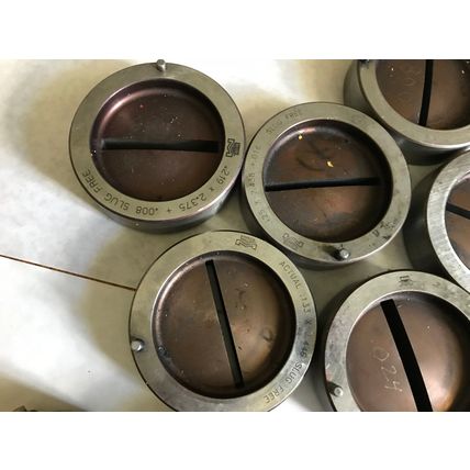 LOT 19 MATE .219X2.375 RECTANGULAR TURRET PUNCH SLUG FREE DIES,3-1/2" O.D.,AB