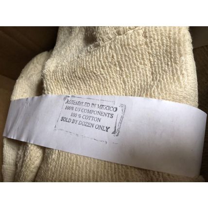 LOT 28 PAIR UM-0382-0392-GR 100% COTTON TERRYCLOTH LINED HEAVY DUTY GLOVES,DI