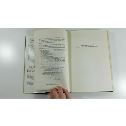 Light In My Darkest Night (Catherine Marshall, 1989 hardcover dust jacket
