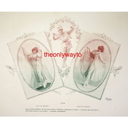American Coffee Room (Elsa De Medes On Reverse) Book Illustration (Print), 1910