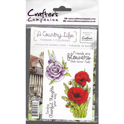 Crafter's Companion. A Country Life Flowers In Bloom Stamp Set. Stamping Crafts
