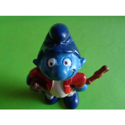 Jockey horse racing rider smurf