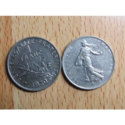 France Republic 1970 1 Franc Coin