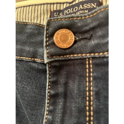 U.S. Polo Assn. Blue Denim Jean Cut Off Shorts Pockets Women's Size 8 Slim Fit