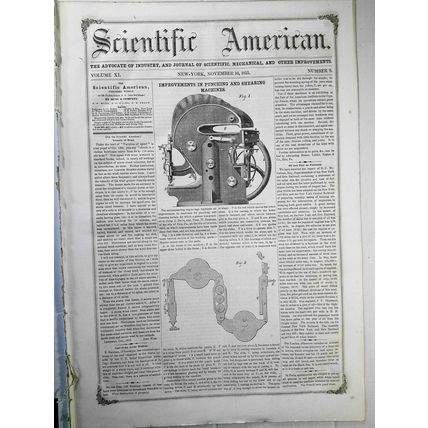 Scientific American, November 10, 1855. Stephenson's flexible boat; fire engines