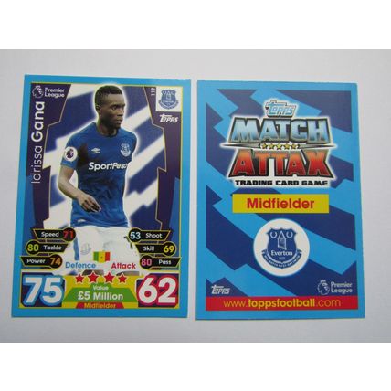 117. Idrissa Gana - Everton - Match Attax 2017/18 Football Card EF1
