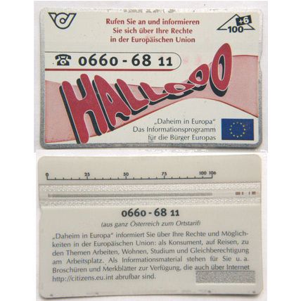 Austria Phone Card - Hallooo