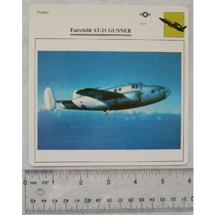 Fairchild AT-21 Gunner - USA - Trainer - Collectors Club Card