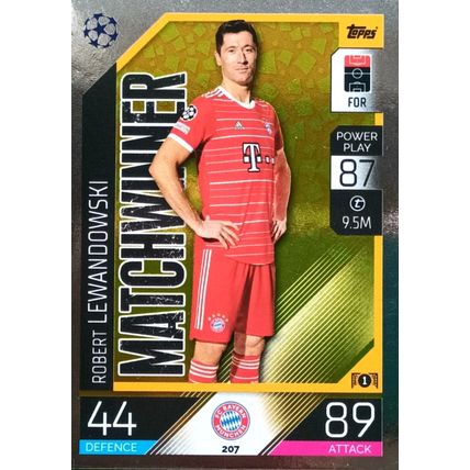 Robert Lewandowski match attax 22/23 Match Winner Bayern Munich # 207
