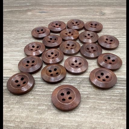 20mm Brown Wooden Buttons 4 Hole Cardigan Sewing Knitting Jacket Coat Crafts Diy