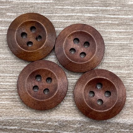 20mm Brown Wooden Buttons 4 Hole Cardigan Sewing Knitting Jacket Coat Crafts Diy
