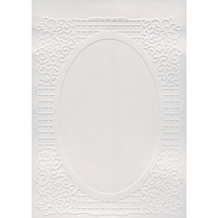 A6 Embossed Card. 10 Sheets. Frame. Cardmaking Scrapbooking Crafts Toppers