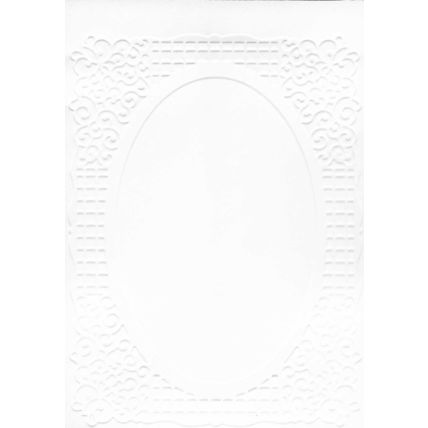 A6 Embossed Card. 10 Sheets. Frame. Cardmaking Scrapbooking Crafts Toppers