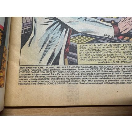 MARVEL COMICS IRON MAN #157 APRIL 1982 (FN+) COMIC (LL)