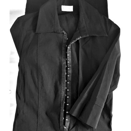 Miss Selfridge Black Dress Hook and Eye Stretch VTG Bodycon Size 10 UK