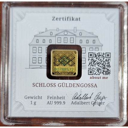 1 gram .9999 Fine Gold Bar - Geiger Edelmetalle (Encapsulated w/Assay)