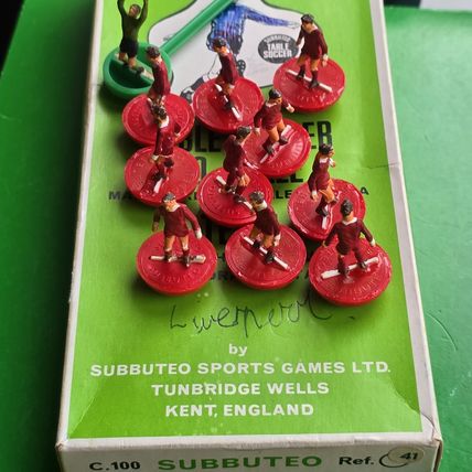 Subbuteo Heavyweight LIVERPOOL ABERDEEN STIRLING NUMBER 41 BOX TEAM SET - HW