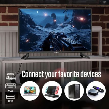 Westinghouse 32 Inch TV with DVD Player Built In, 720P HD LED Small Flat Screen