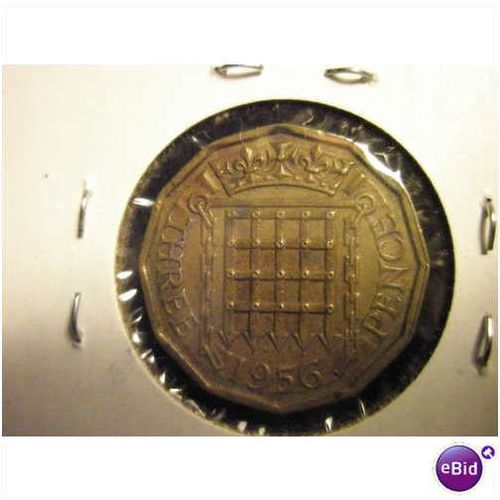 W14 Three Pence 1956 (FREE SHIP)