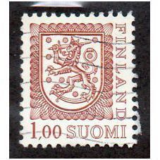 FIN 1975 1m 'BROWN NATIONAL ARMS' FINE USED (EBID10796)