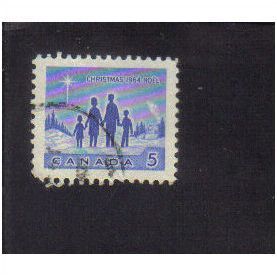 1964 canada christmas 5c f/u sg561
