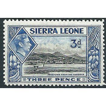 Sierra Leone 1938 SG192 3d Black & Ultramarine Mounted Mint ....