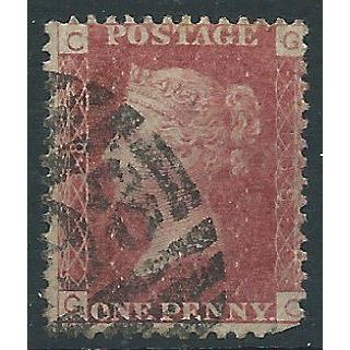 1858 SG43 1d Red Plate 138 Good/Fine Used "GC"