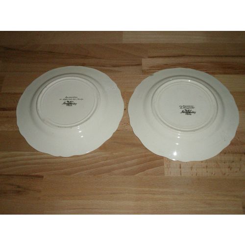 Two French Sarreguemines Decorative Plates