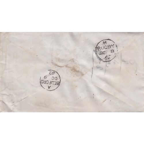 GB, 1856 1d red (stars) on cover, mailed to Bedford from Mkt Harborough in 1861.