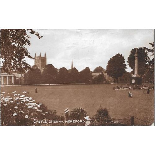 Hereford - Castle Green - postard by Wilson & Philips, local pmk 1915