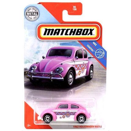 Matchbox - 1962 Volkswagen Beetle: MBX Coastal #86/100 (2020) *Pink Edition*