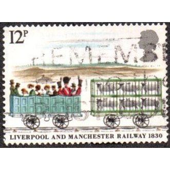 1980 150th Anniv Liverpool & Manchester Railway.12p Passengers & Sheep Fine Used