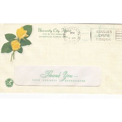 United States 1982 University City Florist Gainesville Cover Gainesville cancel