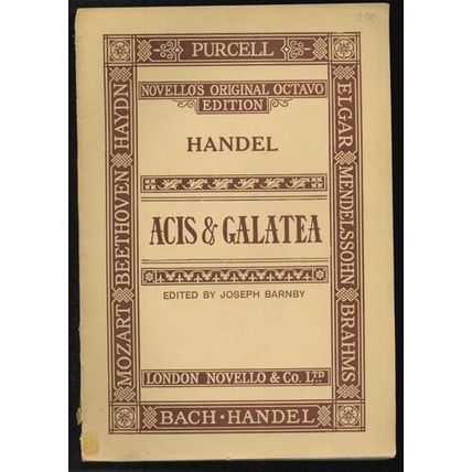 HANDEL ACIS & GALATEA Songbook FREE Shipping