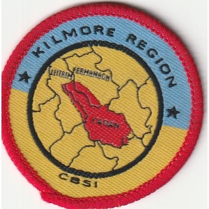 Scout Badge Ireland - Kilmore Region - Black Back (BY139)