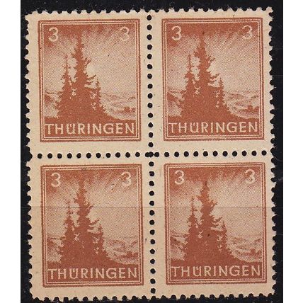 GERMANY Alliiert SBZ [Thüringen] MiNr 0092 AY ( **/mnh ) [02] 4er