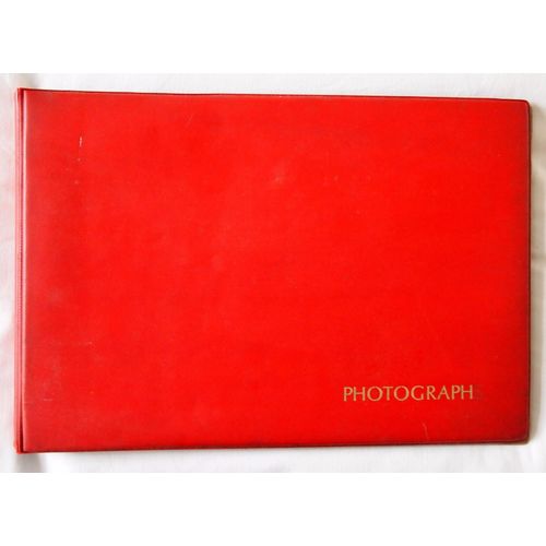 Loose leaf album with black backed sleeves for postcards, small FDCs or covers