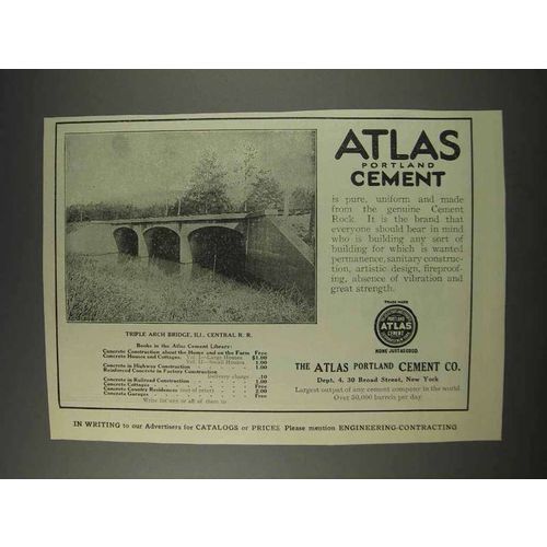 1910 Atlas Portland Cement Ad
