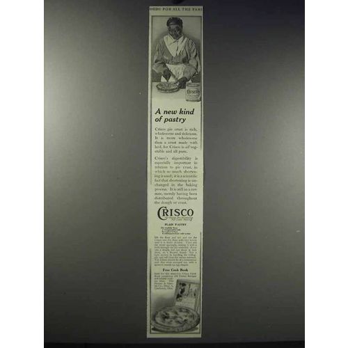 1913 Crisco Shortening Ad - A New Kind of Pastry